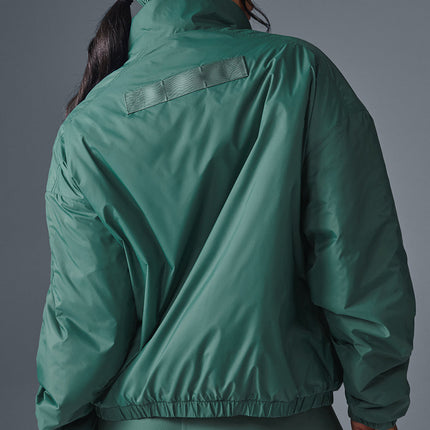 alo Women's Latitude Light Weight 1/2 Zip Pullover Jacket - Winter Ivy