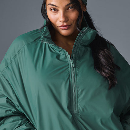 alo Women's Latitude Light Weight 1/2 Zip Pullover Jacket - Winter Ivy