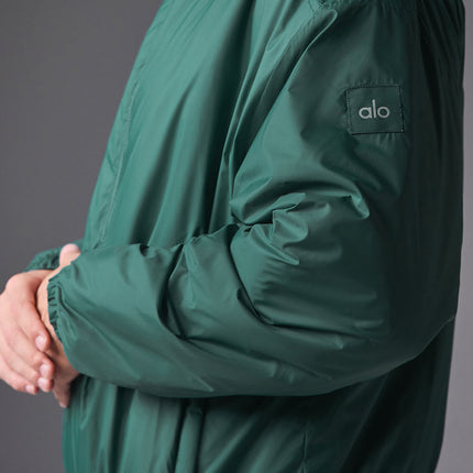 alo Men's Latitude Light Weight 1/2 Zip Pullover Jacket - Winter Ivy