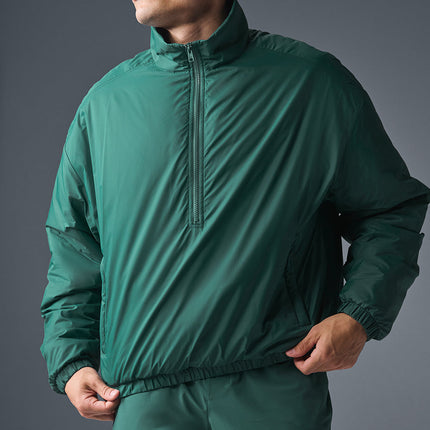 alo Men's Latitude Light Weight 1/2 Zip Pullover Jacket - Winter Ivy