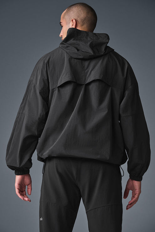 alo Men's Vantage Nylon Ripstop Track Jacket - Black