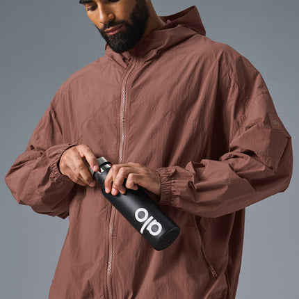 alo Men's Vantage Nylon Ripstop Track Jacket - Chestnut