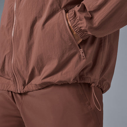 alo Men's Vantage Nylon Ripstop Track Jacket - Chestnut