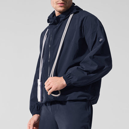 alo Men's Vantage Nylon Ripstop Track Jacket - Navy