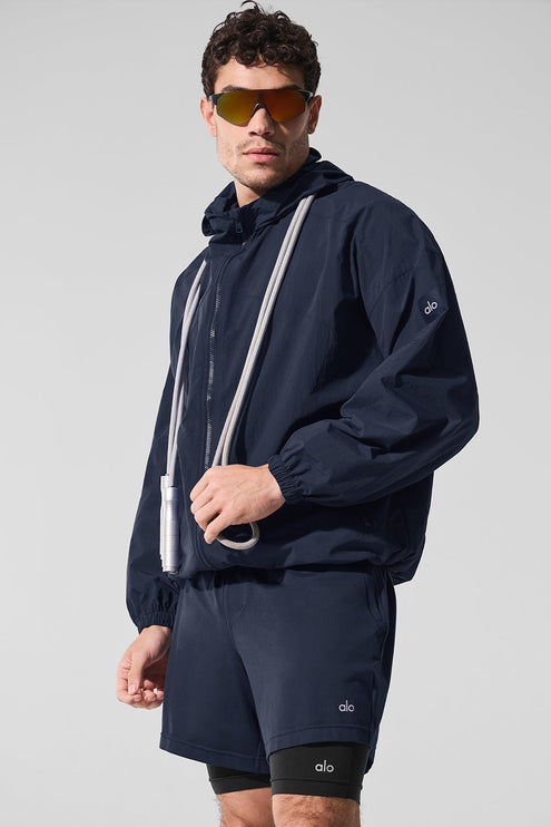 alo Men's Vantage Nylon Ripstop Track Jacket - Navy