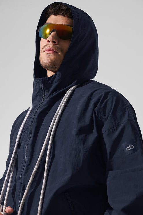 alo Men's Vantage Nylon Ripstop Track Jacket - Navy