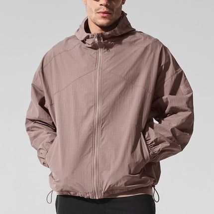 alo Men's Vantage Nylon Ripstop Track Jacket - Mushroom