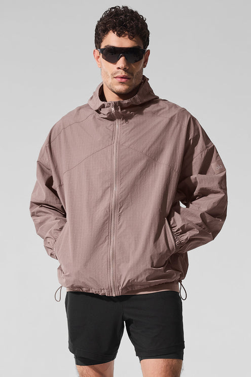 alo Men's Vantage Nylon Ripstop Track Jacket - Mushroom
