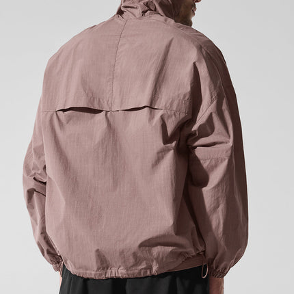 alo Men's Vantage Nylon Ripstop Track Jacket - Mushroom