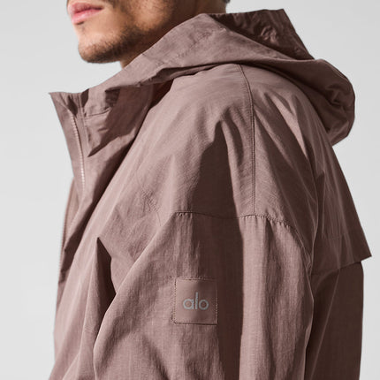 alo Men's Vantage Nylon Ripstop Track Jacket - Mushroom