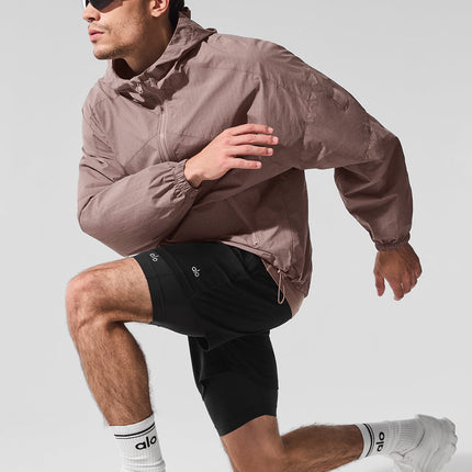alo Men's Vantage Nylon Ripstop Track Jacket - Mushroom