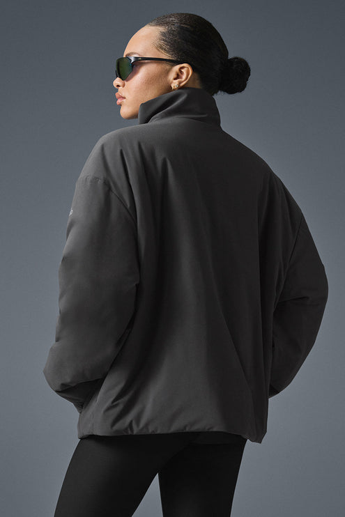 alo Women's Stretch Woven Notable Jacket - Anthracite