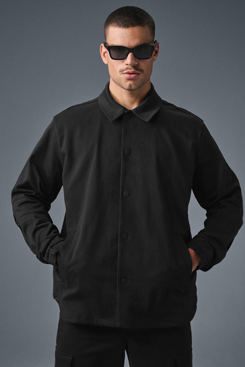 alo Men's Edition Sueded Jacket - Black