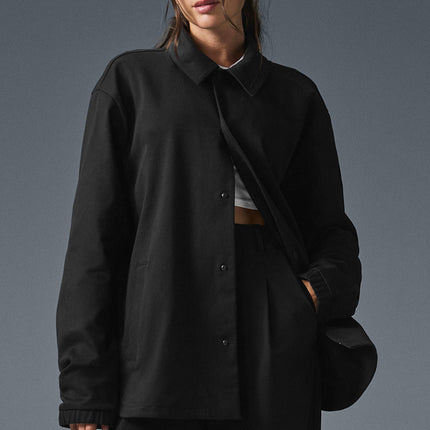 alo Women's Edition Sueded Jacket - Black