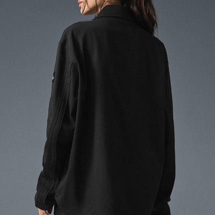 alo Women's Edition Sueded Jacket - Black
