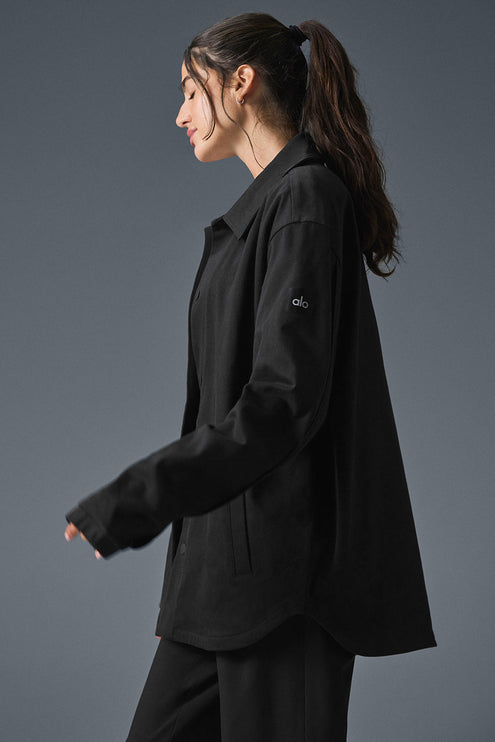 alo Women's Edition Sueded Jacket - Black
