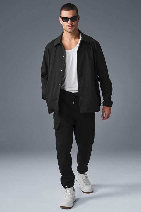 alo Men's Edition Sueded Jacket - Black