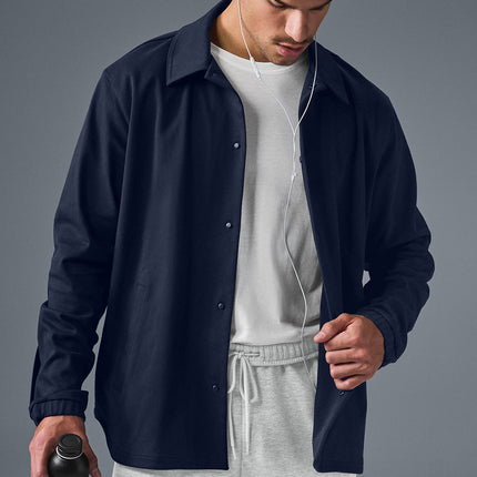 alo Men's Edition Sueded Jacket - Navy