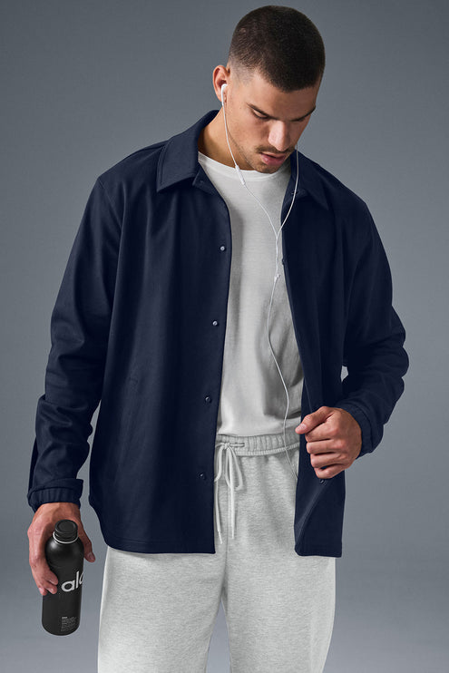 alo Men's Edition Sueded Jacket - Navy