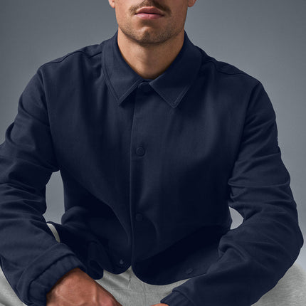 alo Men's Edition Sueded Jacket - Navy