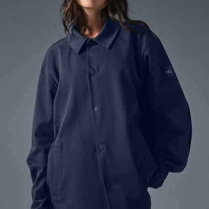 alo Women's Edition Sueded Jacket - Navy
