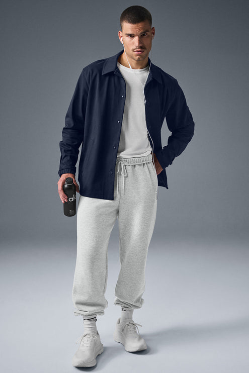 alo Men's Edition Sueded Jacket - Navy