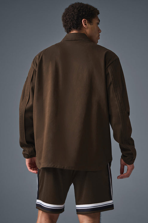 alo Men's Edition Sueded Jacket - Espresso