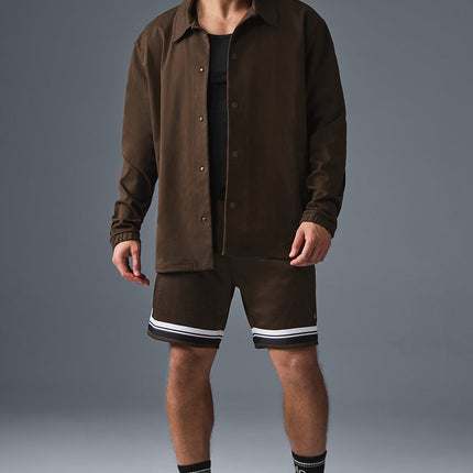 alo Men's Edition Sueded Jacket - Espresso