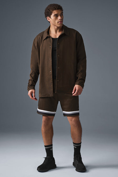 alo Men's Edition Sueded Jacket - Espresso