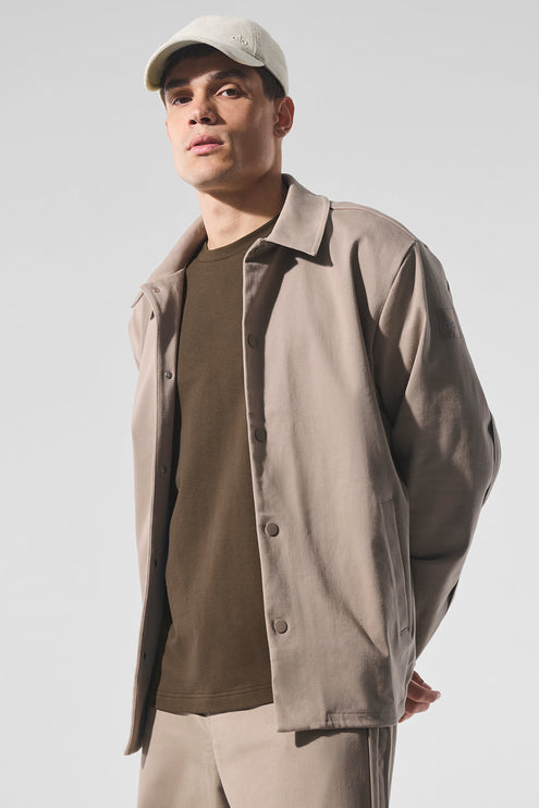 alo Men's Edition Sueded Jacket - Gravel
