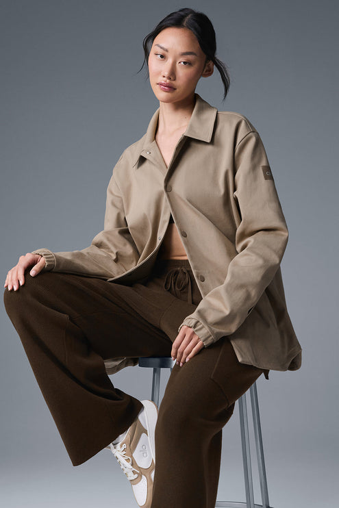 alo Women's Edition Sueded Jacket - Gravel