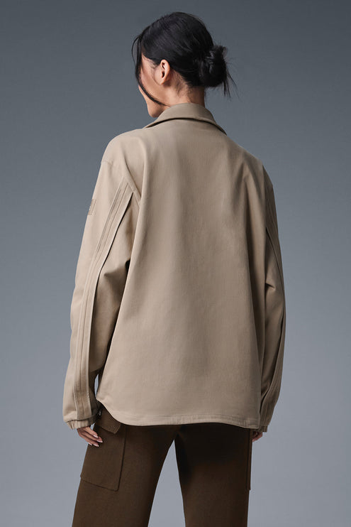 alo Women's Edition Sueded Jacket - Gravel
