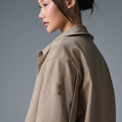 alo Women's Edition Sueded Jacket - Gravel