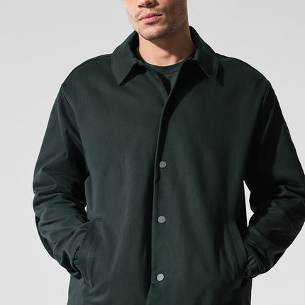 alo Men's Edition Sueded Jacket - Charcoal Green