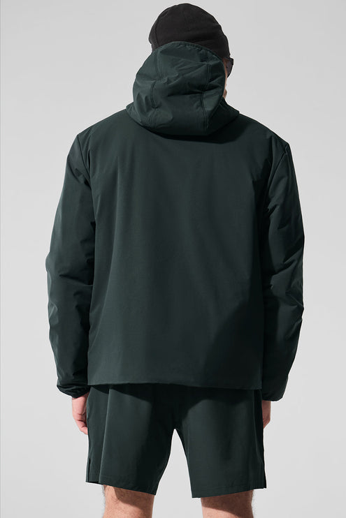 alo Men's Elemental Full-Zip Jacket - Charcoal Green