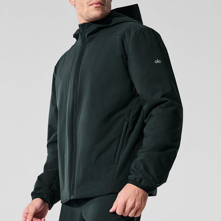 alo Men's Elemental Full-Zip Jacket - Charcoal Green