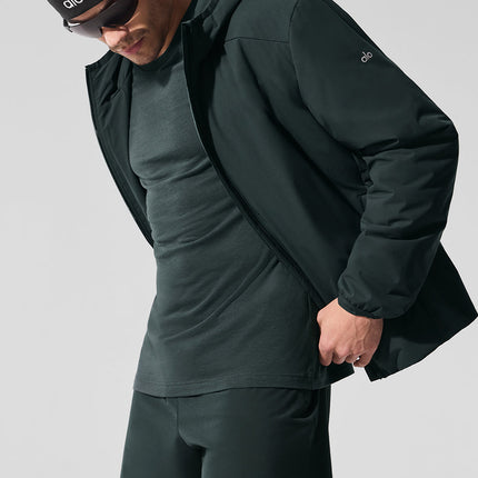 alo Men's Elemental Full-Zip Jacket - Charcoal Green
