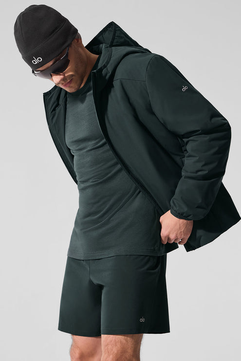 alo Men's Elemental Full-Zip Jacket - Charcoal Green