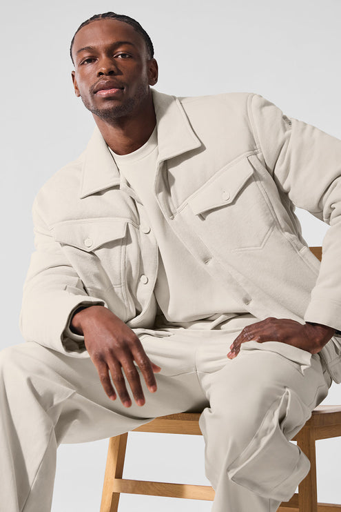 alo Men's Ease Trucker Jacket - Bone