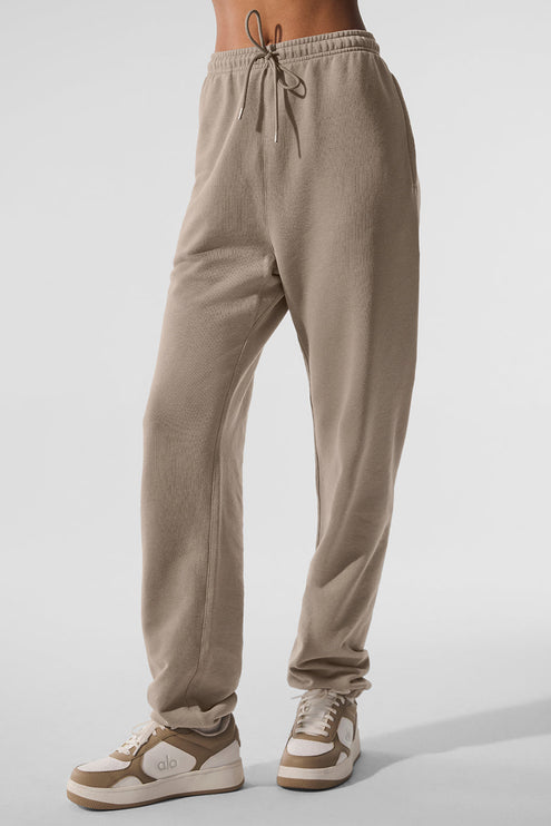 alo Women's Chill Vintage Wash Sweatpant - Gravel Wash