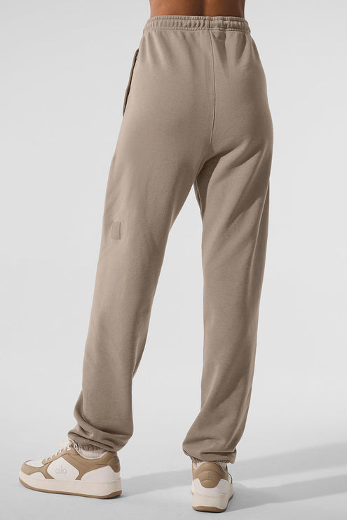 alo Women's Chill Vintage Wash Sweatpant - Gravel Wash