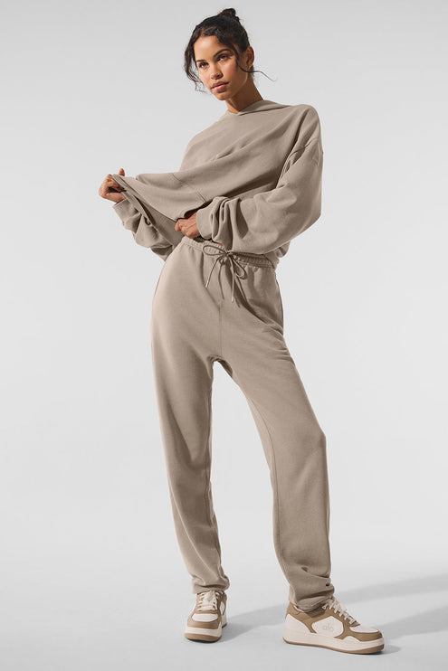 alo Women's Chill Vintage Wash Sweatpant - Gravel Wash