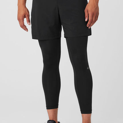 alo Men's Stability 2-In-1 Pant - Black/Black