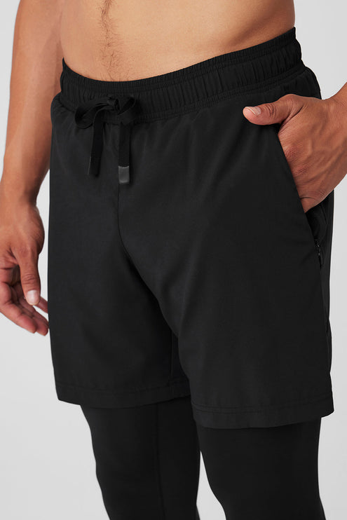 alo Men's Stability 2-In-1 Pant - Black/Black