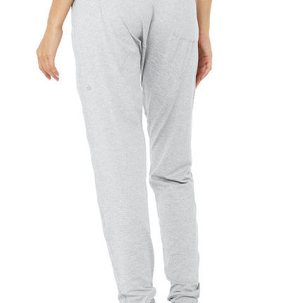alo Women's Conquer Revitalize Pant - Athletic Heather Grey