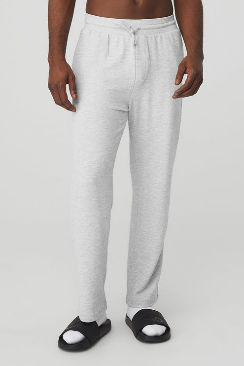alo Men's Micro Waffle Fast Break Sweatpant - Athletic Heather Grey
