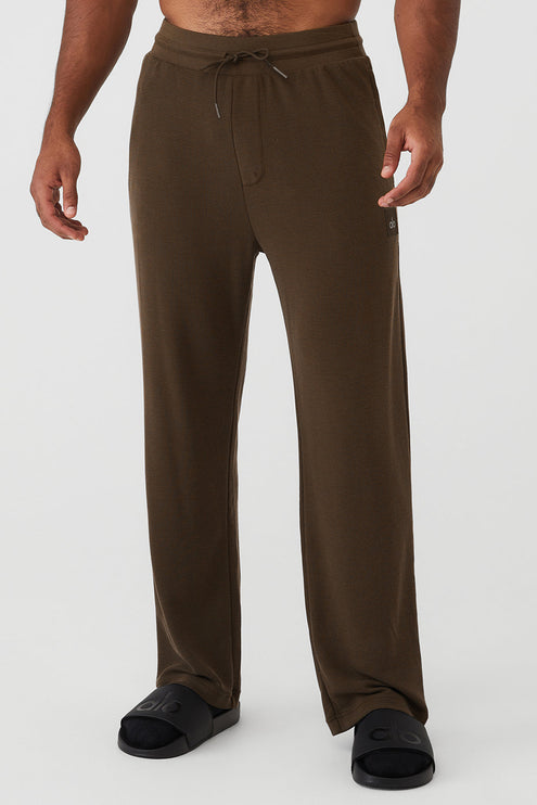 alo Men's Micro Waffle Fast Break Sweatpant - Espresso