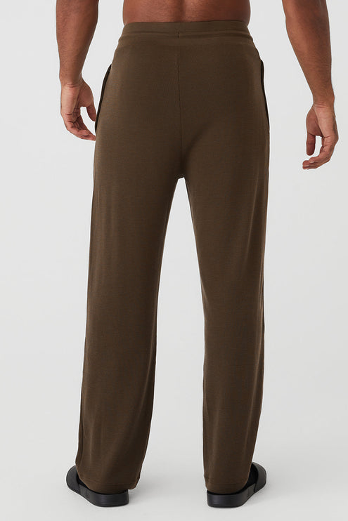 alo Men's Micro Waffle Fast Break Sweatpant - Espresso