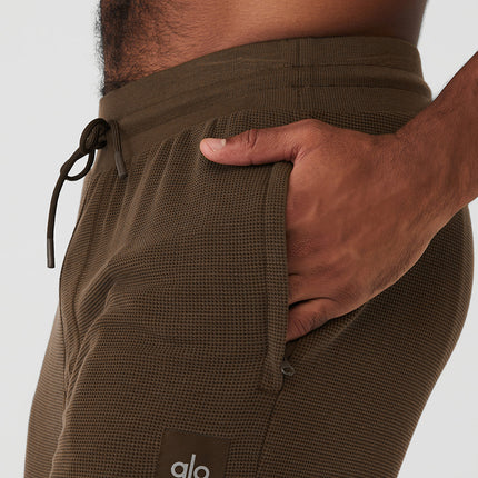 alo Men's Micro Waffle Fast Break Sweatpant - Espresso