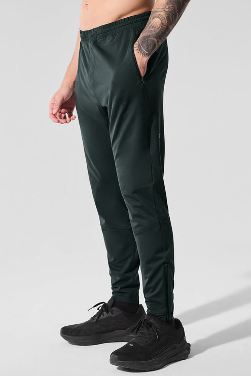 alo Men's Conquer React Performance Pant - Charcoal Green